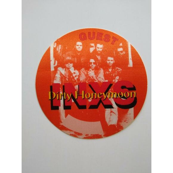 INXS Dirty Honeymoon Band Photo Backstage Pass Original New Wave 1993 Orange - Picture 1 of 3